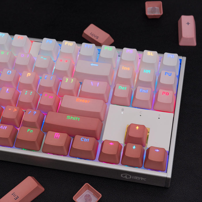 Pink Keyframe Pink Gradient OEM Profile Doubleshot PBT Backlit Keycaps — Computer Orbit