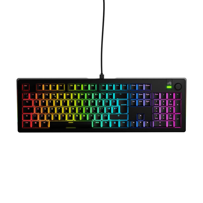 Glorious GMMK 3 100% Prebuilt Wired Gaming Keyboard Fox Switches Black - UK Layout