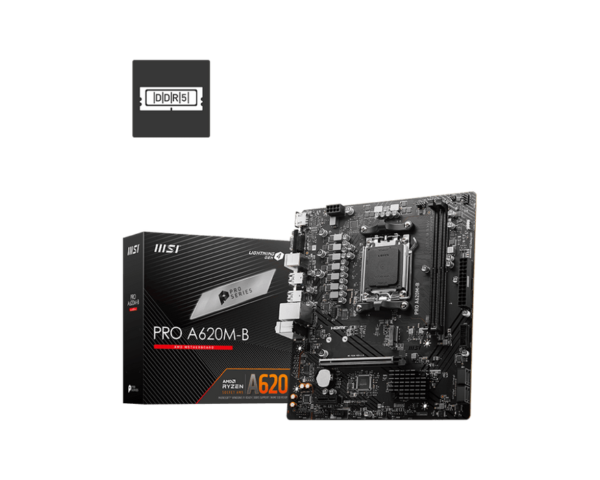 MSI PRO A620M-B Micro-ATX AM5 Motherboard