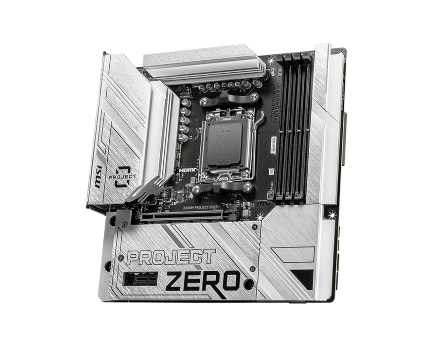 MSI B650M Project Zero mATX AM5 Motherboard