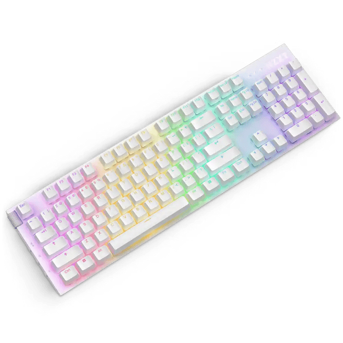 NZXT Function 2 RGB Fullsize White ISO UK Mechanical Keyboard