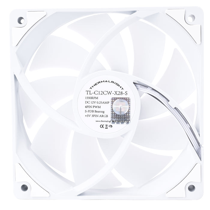 Thermalright TL-C12CW-X28-S White A-RGB 120mm PWM Fan