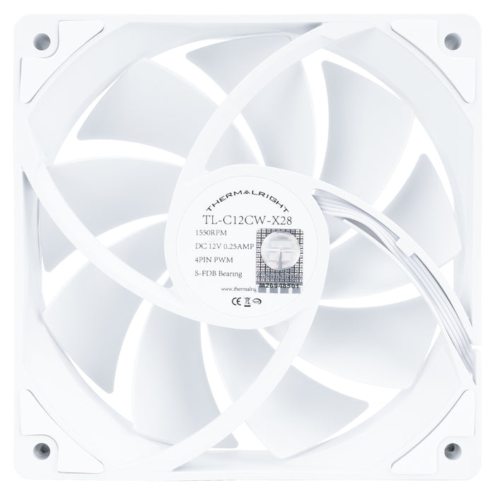 Thermalright TL-C12CW-X28 White 120mm PWM Fan