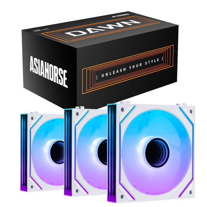 Asiahorse DAWN Pro Reverse White A-RGB 120mm PWM Triple Pack