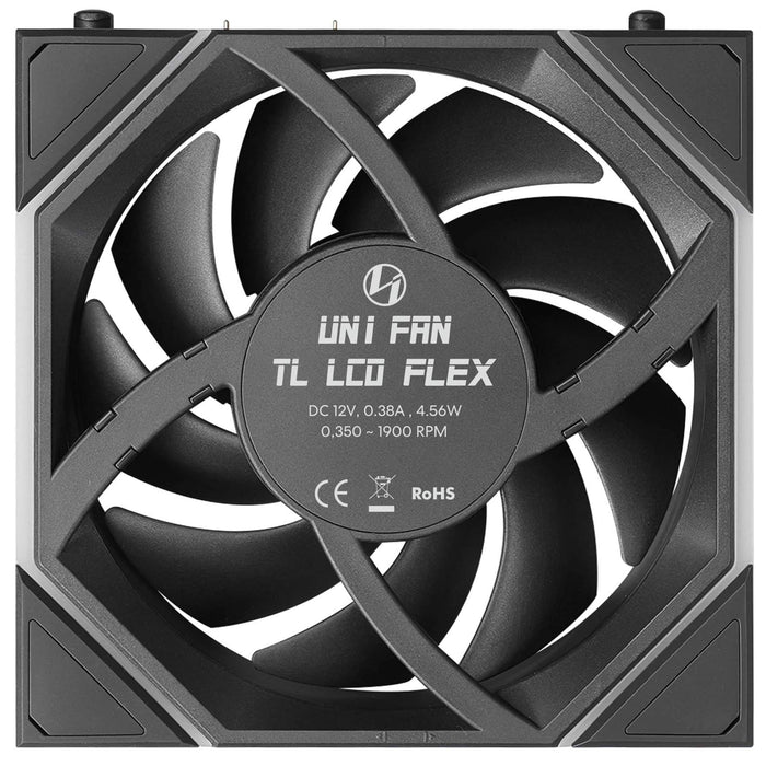 Lian Li UNI FAN TL LCD FLEX Reverse 120mm Fan - Black