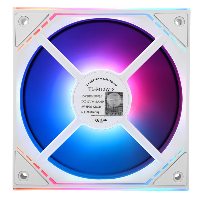 Thermalright TL-M12W-S Black A-RGB 120mm PWM Fan