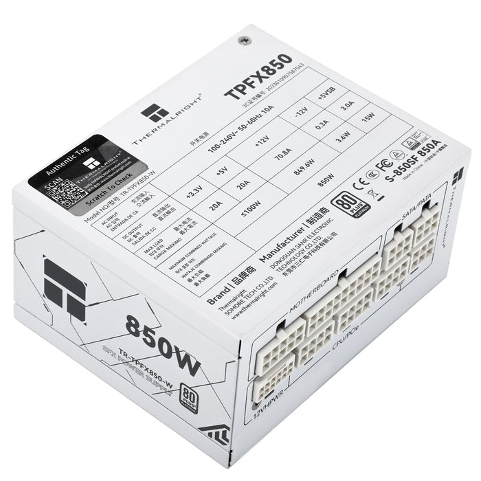 850W Thermalright TPFX-850W White ATX 3.0 Platinum Modular SFX PSU