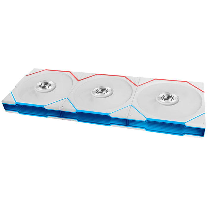 Lian Li UNI FAN TL FLEX Reverse 120mm Triple Fan Pack with Controller - White