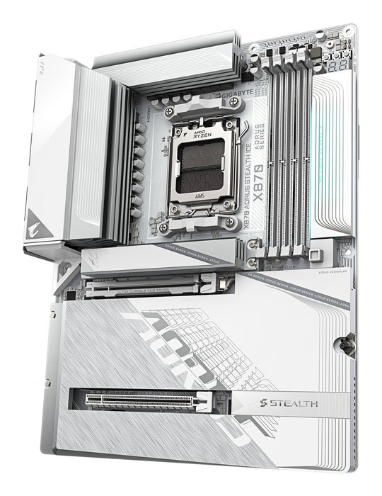 Gigabyte AORUS X870 STEALTH ICE Wi-Fi 7 ATX AM5 Motherboard