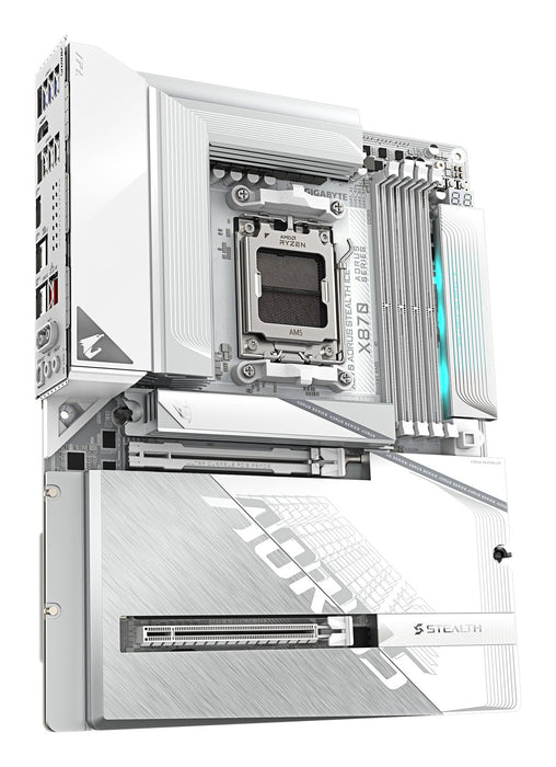 Gigabyte AORUS X870 STEALTH ICE Wi-Fi 7 ATX AM5 Motherboard