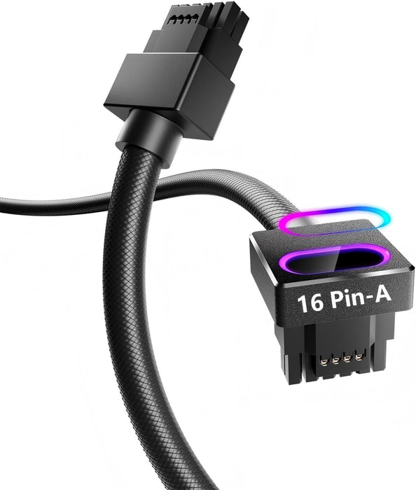 Asiahorse Hydrus 16 Pin PCIE Black Type A ARGB GPU Extension Cable