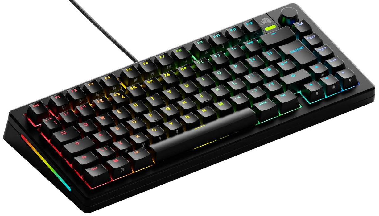 Glorious GMMK 3 75% Prebuilt Wired Gaming Keyboard Fox Switches Black - UK Layout