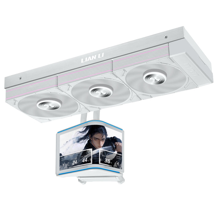 Lian Li HydroShift II OLED Curved 360P28 White All In One CPU Cooler