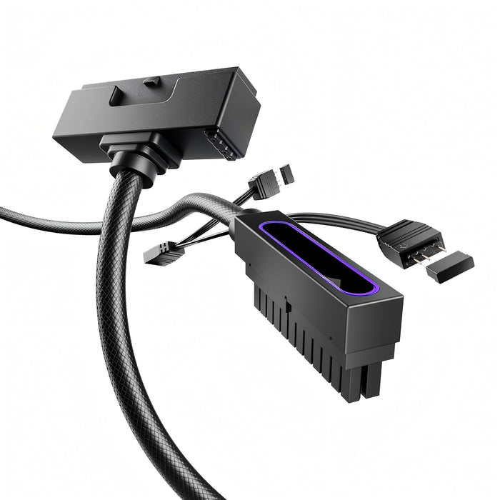 Asiahorse 24 Pin Black ARGB Motherboard Extension Cable