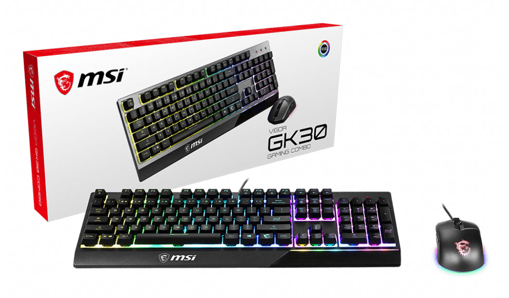 MSI VIGOR GK30 COMBO Black Gaming Keyboard + Mouse Bundle
