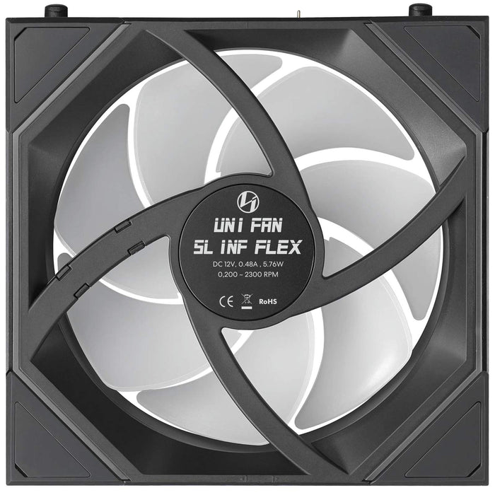 Lian Li UNI FAN SLINF FLEX Reverse 120mm Fan - Black