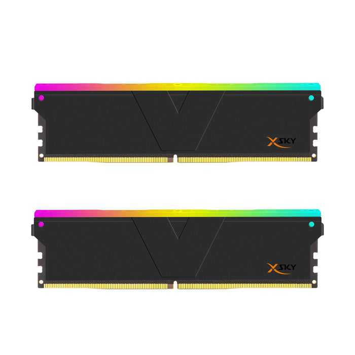 32GB (2x16GB) DDR5 6000MHz CL28 V-Color Manta XSky Black RGB RAM