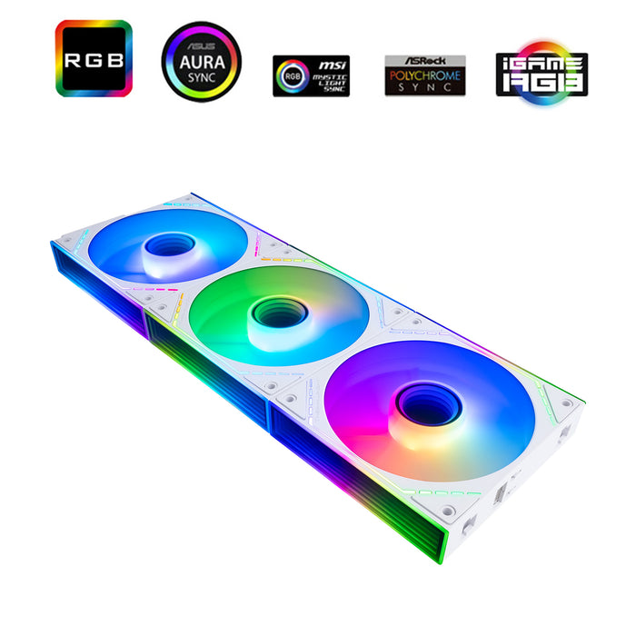 Thermalright TL-M12QW-S X3 White A-RGB 120mm PWM Triple Pack
