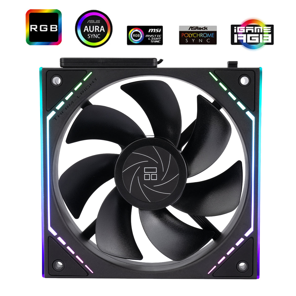 Thermalright TL-M12QR Black A-RGB Reverse 120mm PWM Fan — Computer Orbit