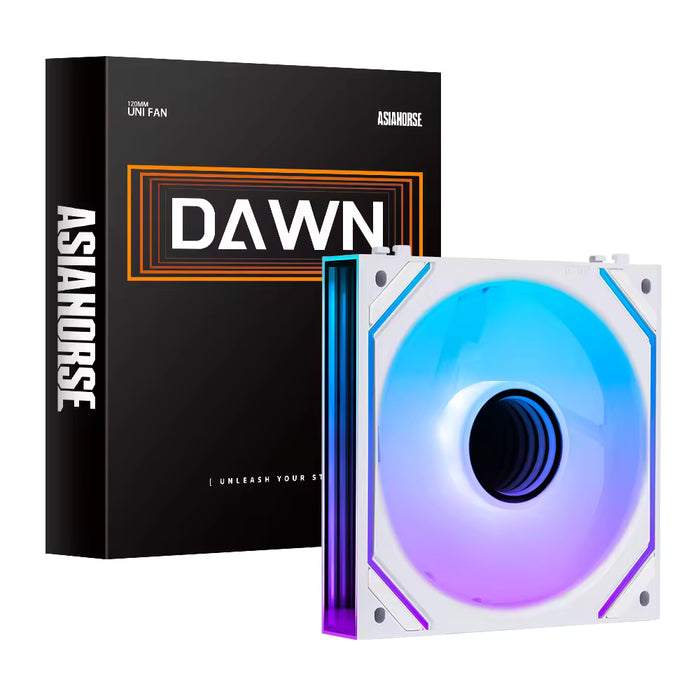 Asiahorse DAWN Pro White A-RGB 120mm PWM Fan — Computer Orbit