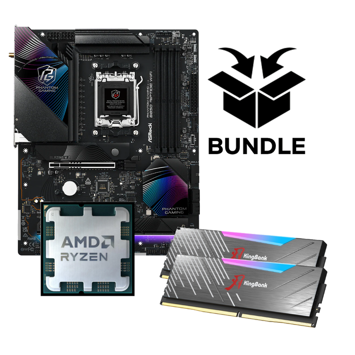 Orbit Ryzen AM5 X3D Bundle - 32GB (2x16GB) 6000MHz DDR5 RGB RAM & ASRock B850 Riptide WIFI