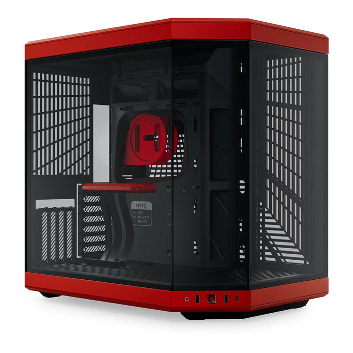 Hyte Y70 Black/Red Dual Chamber ATX PC Case