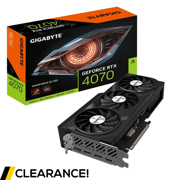 Gigabyte RTX 4070 WindForce OC 12GB Graphics Card - Grade A
