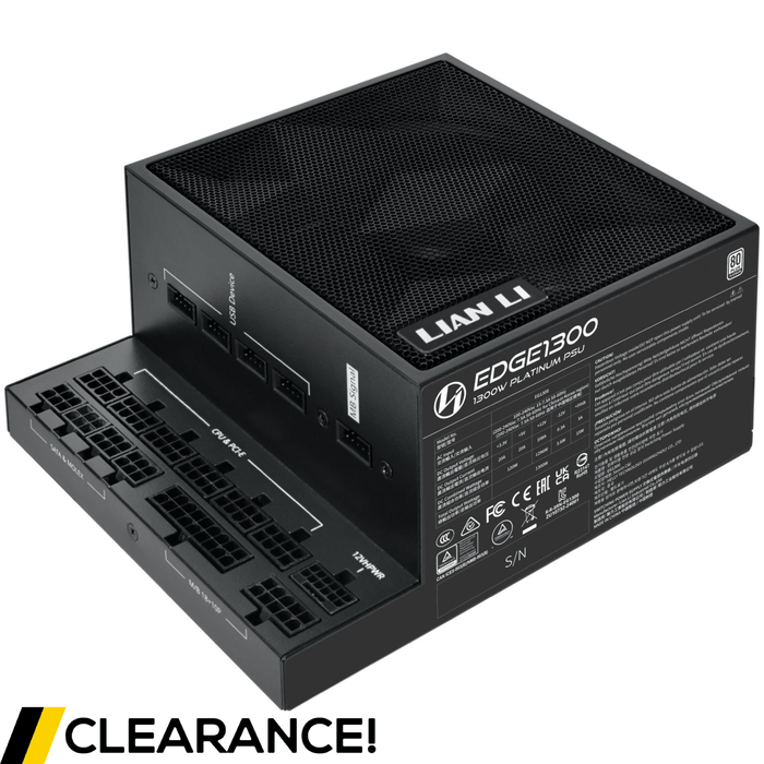 1300W Lian Li Edge ATX 3.1 Platinum Modular PSU Black - Grade A