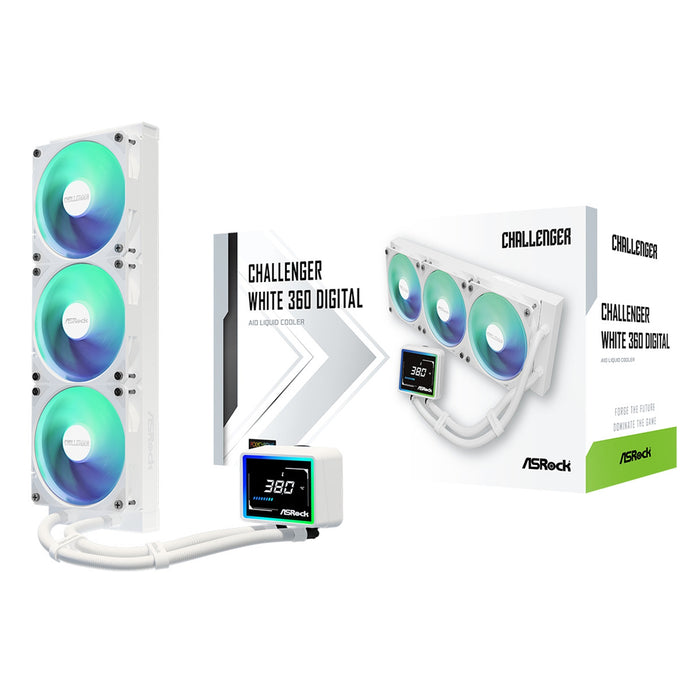 ASRock Challenger 360 Digital White AIO Liquid CPU Cooler