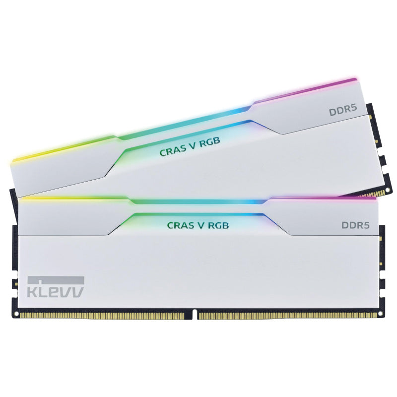 32GB (2x16GB) DDR5 6000MHZ CL30 KLEVV CRAS V RGB RAM White — Computer Orbit