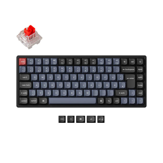 Keychron K2 Pro PBT Aluminium RGB 75% ISO UK Linear Hot-Swap K Pro Red