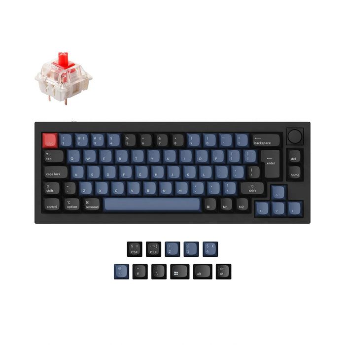 Keychron Q2 Knob Carbon Black RGB 65% ISO UK Gateron G Pro Red