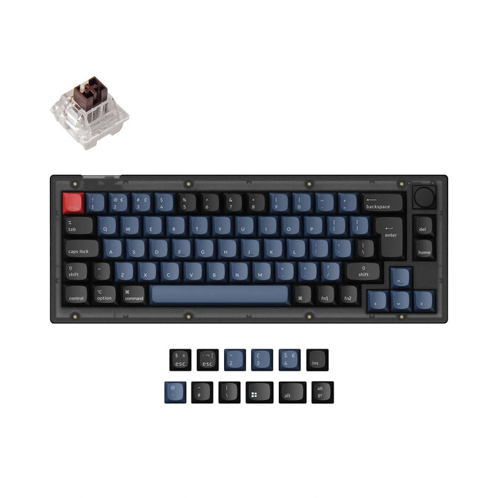 Keychron V2 Knob Frosted Black RGB 65% ISO UK K Pro Brown