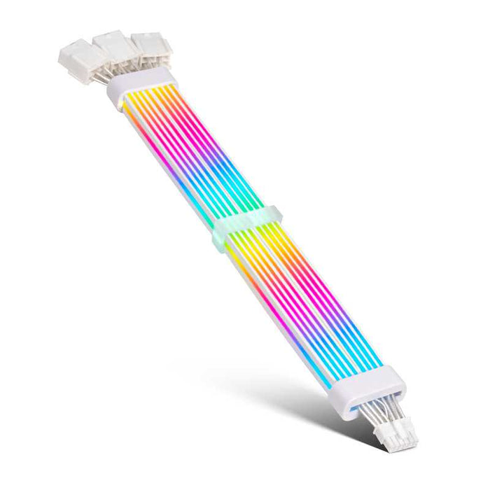 Asiahorse 3 x 8 Pin to 12VHPWR White ARGB GPU Extension Cable