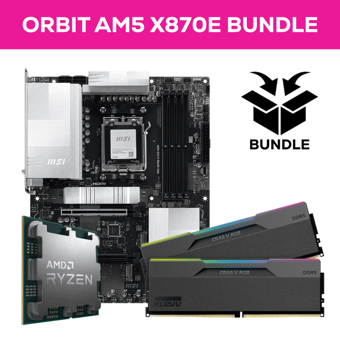 Orbit Ryzen AM5 Bundle - 32GB (2x16GB) 6000MHz DDR5 RGB RAM & MSI PRO X870E-S EVO WIFI