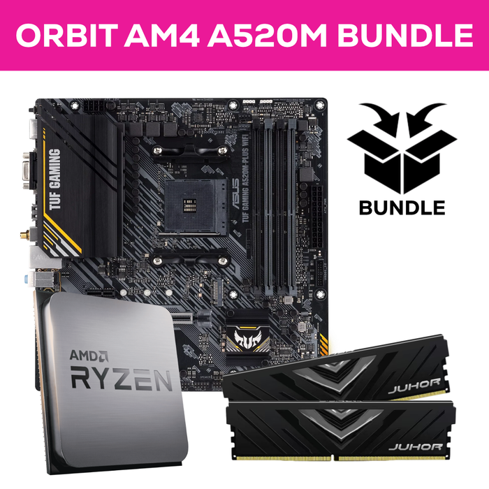Orbit Ryzen AM4 Bundle - 32GB (2x16GB) 3200MHz DDR4 RAM & ASUS A520M-PLUS TUF Gaming WIFI (Copy)