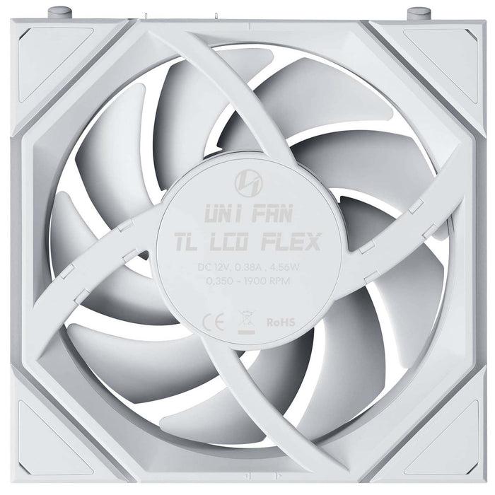 Lian Li UNI FAN TL LCD FLEX Reverse 120mm Fan - White