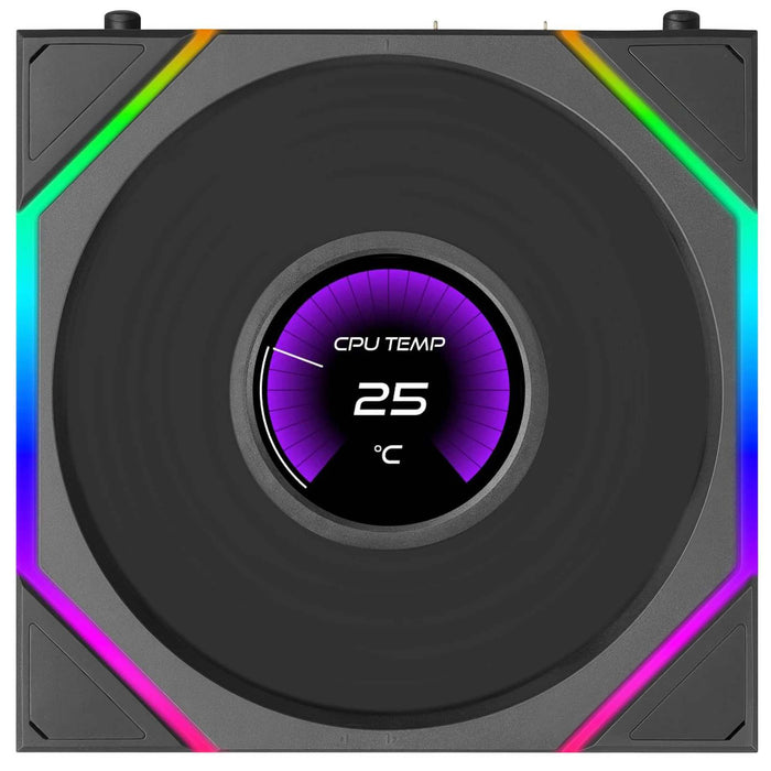 Lian Li UNI FAN TL LCD FLEX 120mm Triple Fan Pack - Black