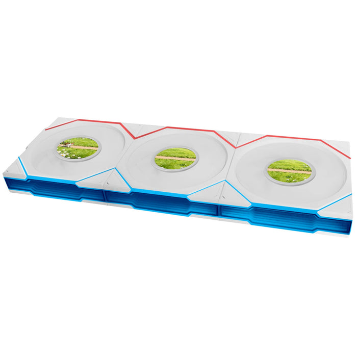 Lian Li UNI FAN TL LCD FLEX Reverse 120mm Triple Fan Pack - White