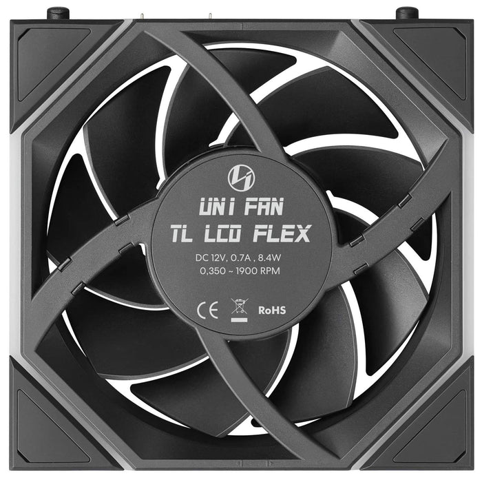 Lian Li UNI FAN TL LCD FLEX 120mm Triple Fan Pack - Black