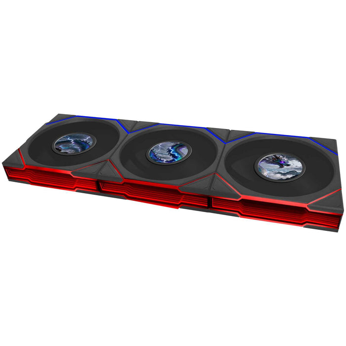 Lian Li UNI FAN TL LCD FLEX 120mm Triple Fan Pack - Black