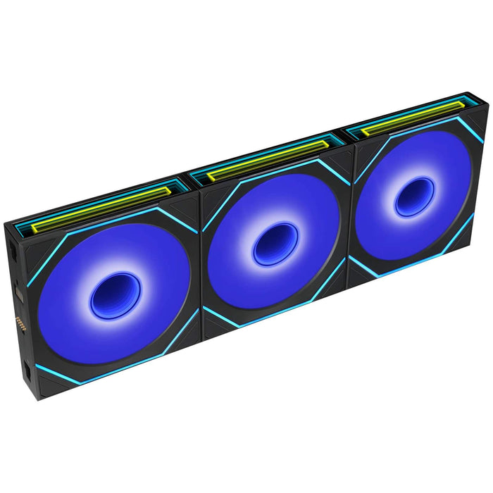 Lian Li UNI FAN SLINF FLEX Reverse 120mm Triple Fan Pack with Controller - Black