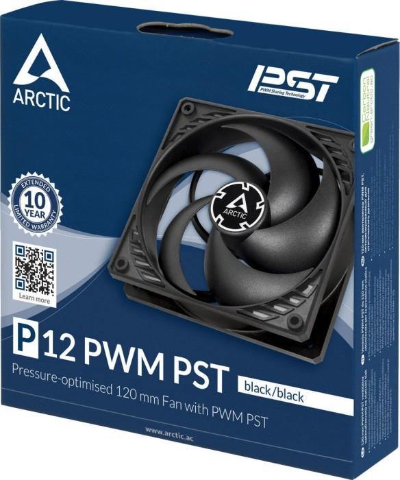 Arctic P12 PWM PST 120MM Black Fan