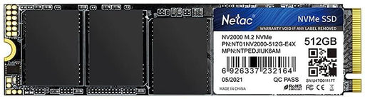 512GB NETAC NV2000 NVME M.2 SSD