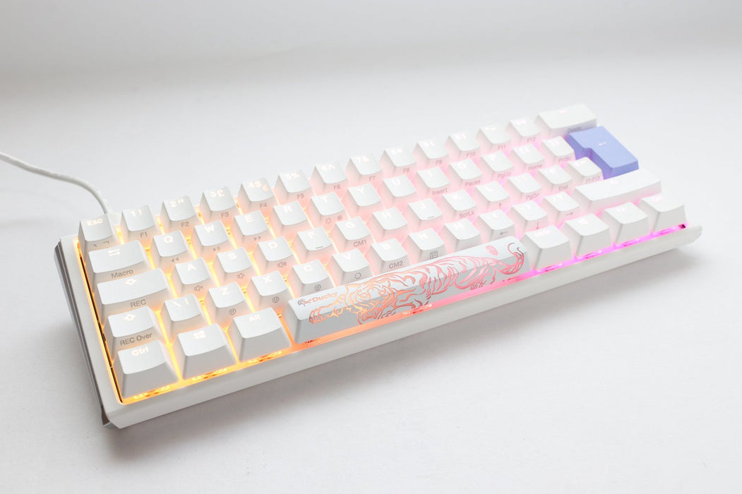 Ducky One 3 Mini Pure White UK ISO RGB Cherry MX Silent Red