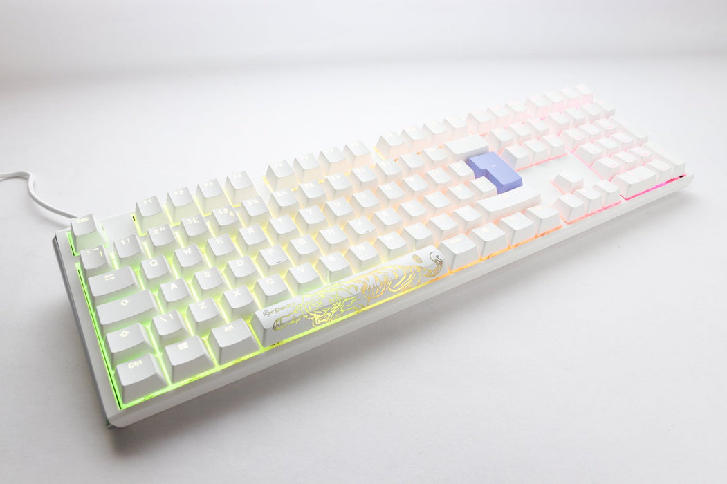 Ducky One 3 Pure White UK ISO RGB Cherry MX Black