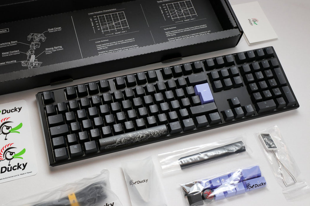 Ducky One 3 Black UK ISO RGB Cherry MX Blue
