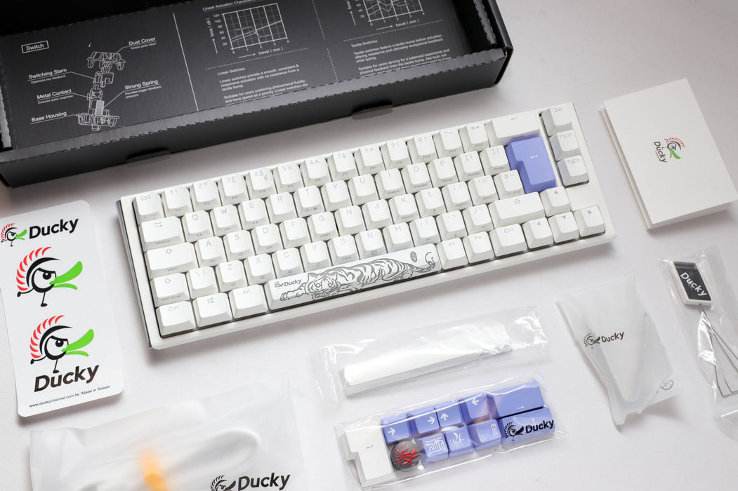 Ducky One 3 SF Pure White UK ISO RGB Cherry MX Black