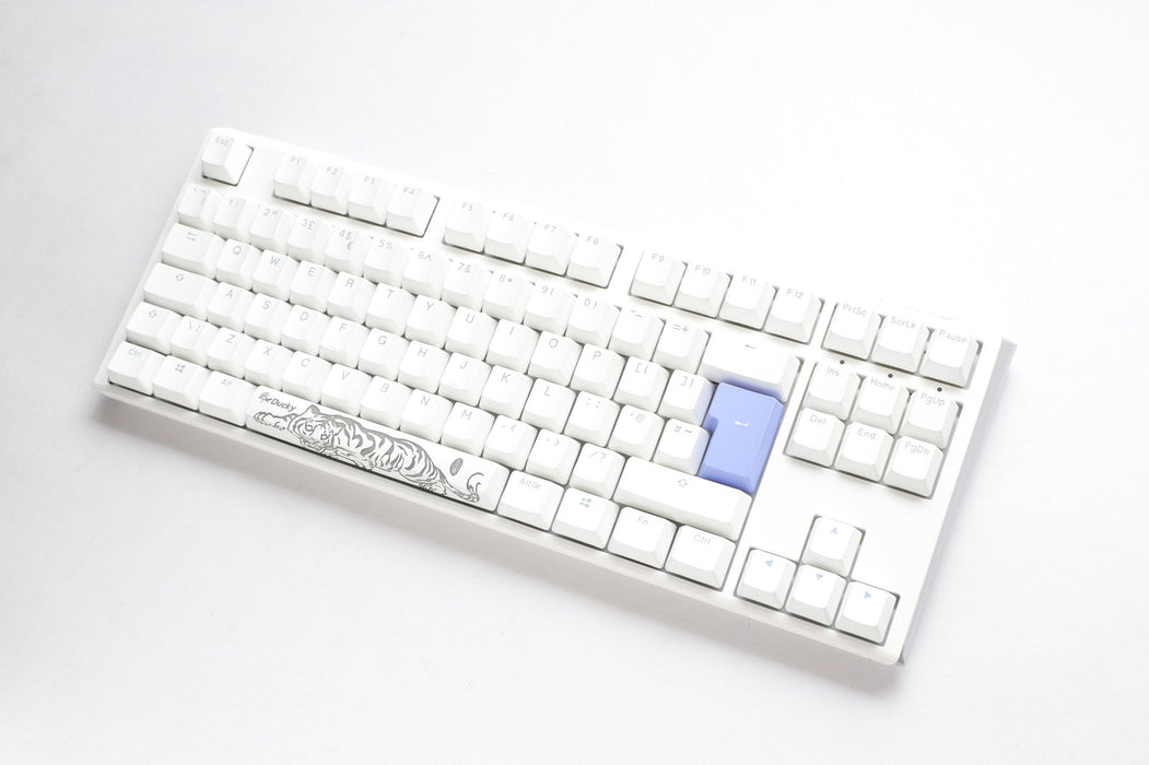 Ducky One 3 TKL Pure White UK ISO RGB Cherry MX Silent Red