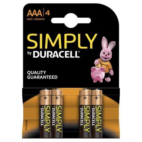 DURACELL SIMPLY AAA 4 PACK